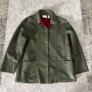 Alfred Dunner Green Jacket Utility Style